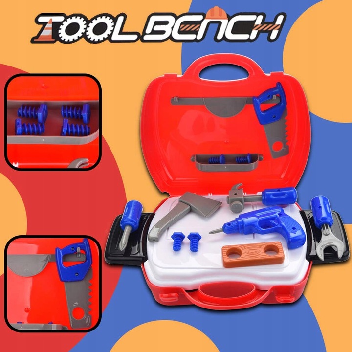 NARZĘDZIA zestaw narzędzi w walizce WARSZTAT narzędzia dla dzieci SUPERCENA
