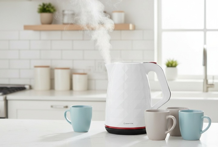 CZAJNIK ELEKTRYCZNY bezprzewodowy BIAŁY CICHY 2200W BEZ BPA FREE 1,7L Manta