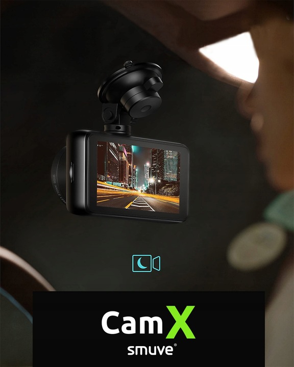 Wideorejestrator jazdy Przód Tył Kamera samochodowa Full HD + Karta pamięci