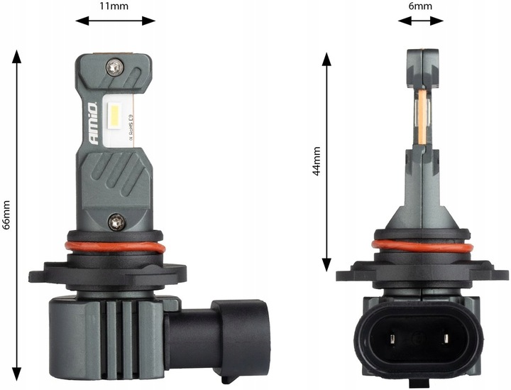 ŻARÓWKI LED HYBRID HB3 HIR1 CANBUS 1:1 ORYGINALNY ROZMIAR 6000K 5600LM 60W