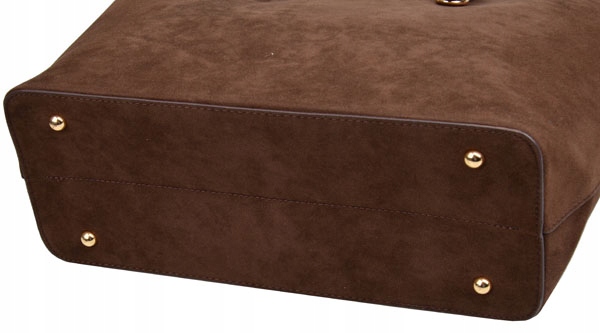 FLORA&CO PARIS TOREBKA damska SHOPPER A4 CASUAL ZAMSZ czekolada