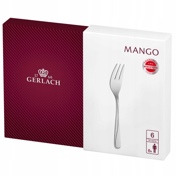 Gerlach Widelczyki do ciasta 6 szt. połysk MANGO