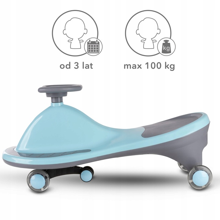 Jeździk grawitacyjny KIDWELL ROLLO kółka świecące LED jak Skiddou Bjorg