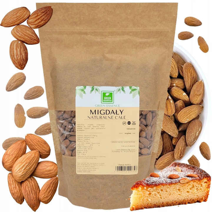 MIGDAŁY CAŁE DUŻE 1kg najlepsze wielkie chrupiące naturalne świeże jakość