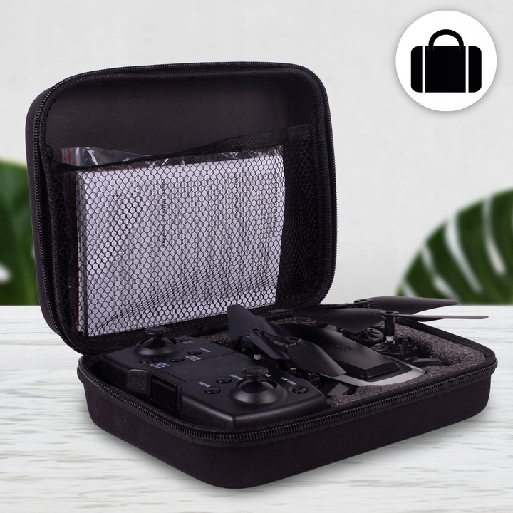 DRON Z KAMERĄ DLA DZIECI QUADROCOPTER HD WIDEO 0,3MP AKUMULATOR 3,7 WALIZKA