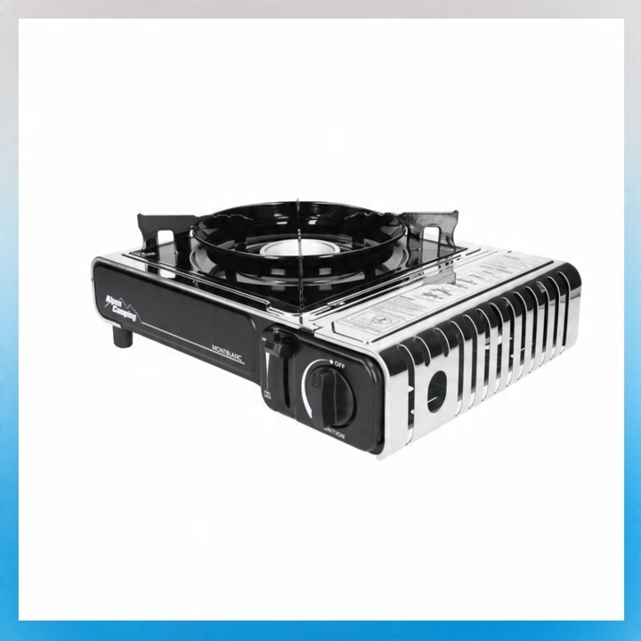 KUCHENKA TURYSTYCZNA GAZOWA CERAMICZNA PRZENOŚNA 2W1 + REDUKTOR Z WALIZKĄ