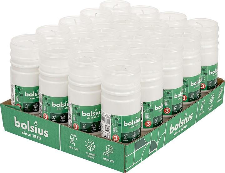 Wkłady do zniczy 14,5 cm Bolsius RP3 parafinowe całoroczne - 68 godzin