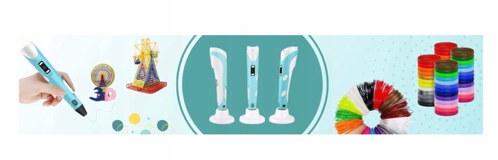 DŁUGOPIS 3D DRUKARKA 3D PEN dla dzieci + 310m WKŁADY MATA SZABLONY ZESTAW