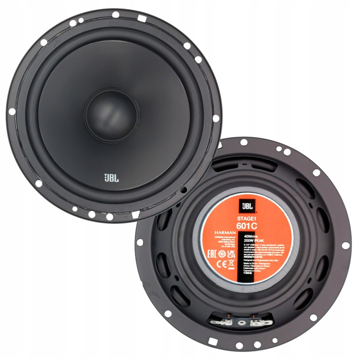 Głośniki samochodowe JBL STAGE1 601C 16,5 cm 200W BASOWE + WYSOKOTONOWE