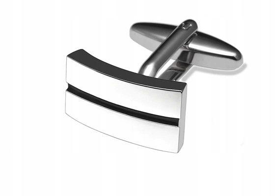 STALOWE SPINKI + PUDEŁKO Metalowa Spinka Męska do Mankietów Koszul GREG D54