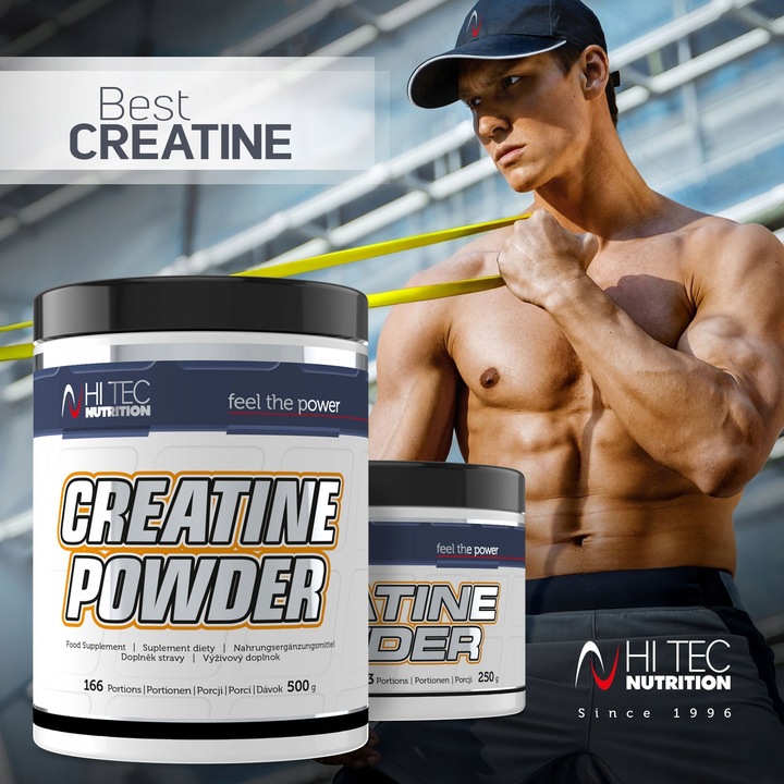 HI TEC Creatine Powder- 500g MONOHYDRAT MASA SIŁA