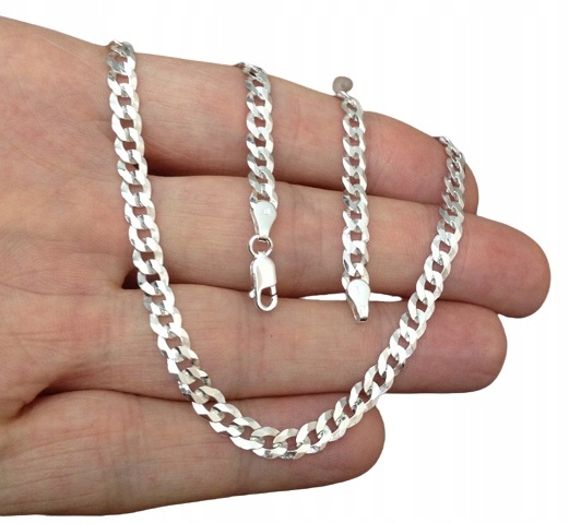 Srebrny 925 Łańcuszek Męski SZEROKI PANCERKA srebro (na PREZENT)