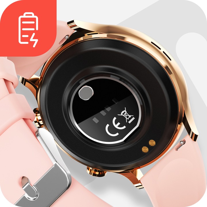 Smartwatch Zegarek Damski Pomiary Rozmowy Pulsometr Polskie Menu Elegancki