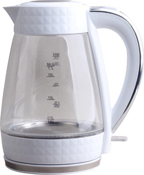 Czajnik elektryczny bezprzewodowy szklany biały 1,7l 2200 W Łucznik PK-2018