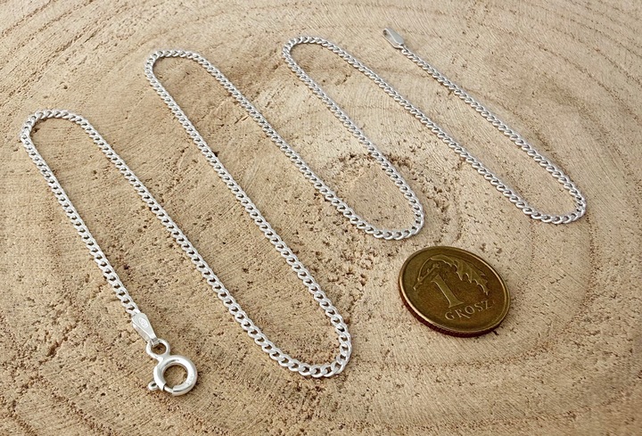 SREBRNY MĘSKI ŁAŃCUSZEK PANCERKA 020/55cm SREBRO 925 DLA NIEGO