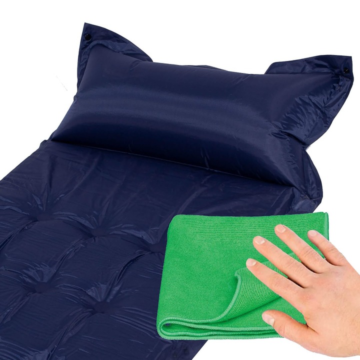 MATA SAMOPOMPUJĄCA TURYSTYCZNA Z PODUSZKĄ 193 cm KARIMATA MATERAC GRUBA