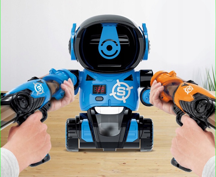 ROBOT GRA STRZELANIE DO CELU PISTOLET LICZNIK LCD TARCZA DO STRZELANIA
