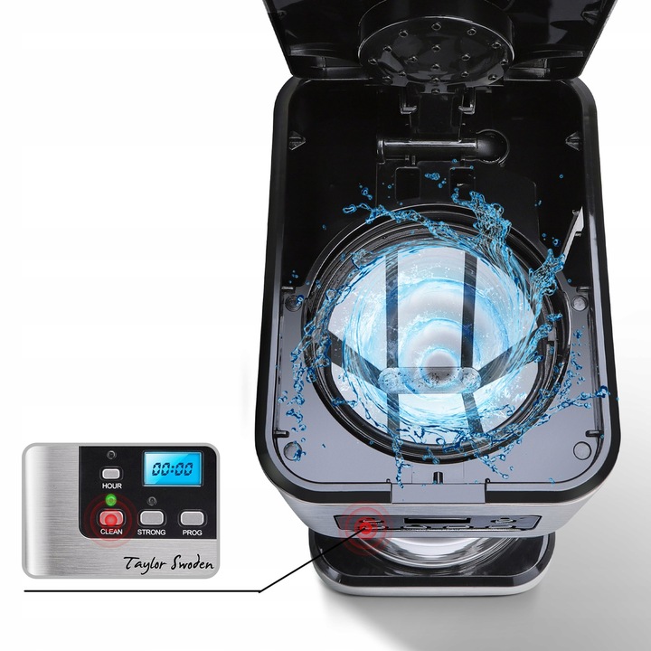 Ekspres przelewowy do kawy 950W 1,5L podtrzymanie temp czarny Taylor Swoden