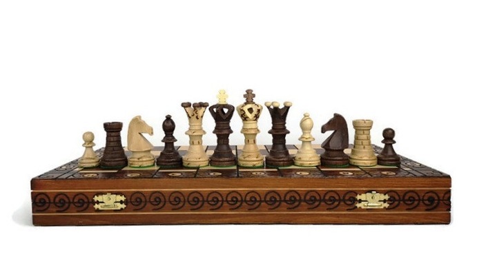 SZACHY AMBASADOR ORYGINAŁ 54 x 54 cm PUDEŁKO LUX