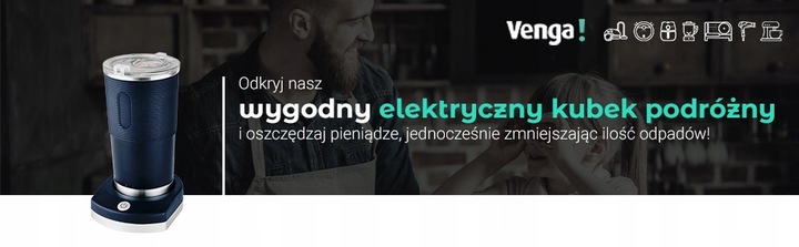 KUBEK TERMICZNY ZE WSKAŹNIKIEM TEMPERATURY 380ml PODRÓŻNY DO AUTA PODGRZEWA
