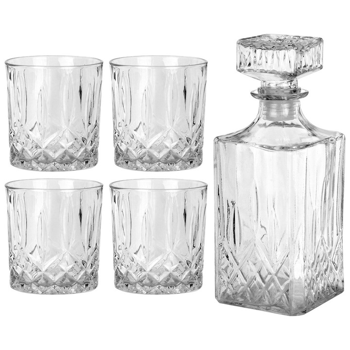 Zestaw PREZENTOWY do alkoholu KARAFKA SZKLANKI DO WHISKY drinków butelka