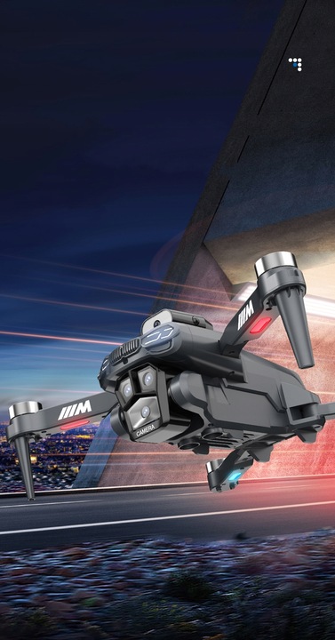 DRON Z KAMERĄ S183 PILOT HEADLESS 3 KAMERY UNIKANIE PRZESZKÓD 3 BATERIE