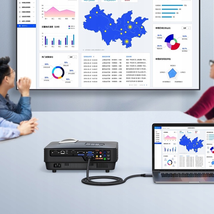 MCDODO KABEL ADAPTER KONWERTER HDMI NA VGA D-SUB DO MONITORA PROJEKTORA 2M