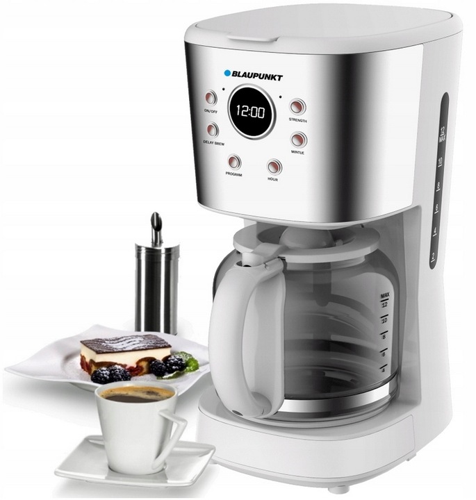Ekspres do kawy przelewowy BLAUPUNKT CMD802WH TIMER 1,5l 12-14 filiżanek