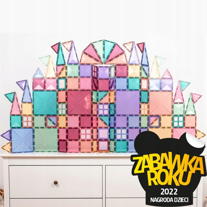 Klocki Magnetyczne konstrukcyjne duże 120 el. CONNETIX Pastel Creative Pack