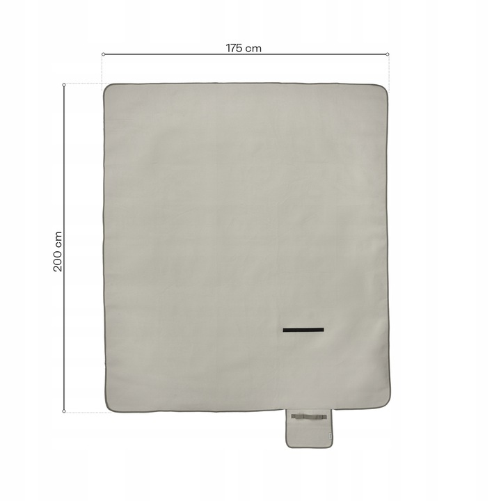 KOC PIKNIKOWY PLAŻOWY Z IZOLACJĄ ALU METEOR DUŻY XL 175x200 ALU 3 warstwy