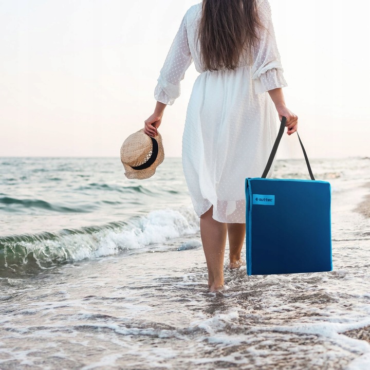 MATA PLAŻOWA Z OPARCIEM SKŁADANA REGULOWANY LEŻAK PLAŻOWY OUTTEC