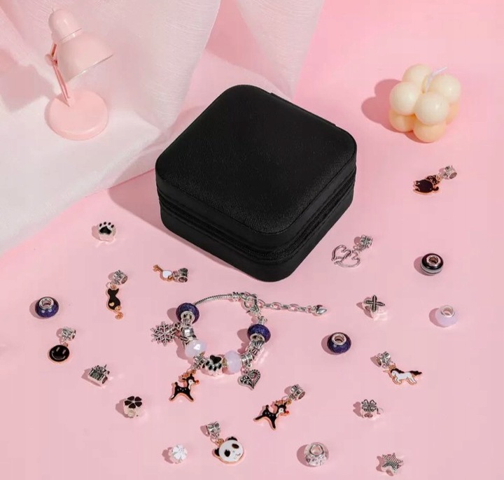 ZESTAW DO ROBIENIA BRANSOLETEK NASZYJNIKÓW KREATYWNY PREZENT DLA DZIECI