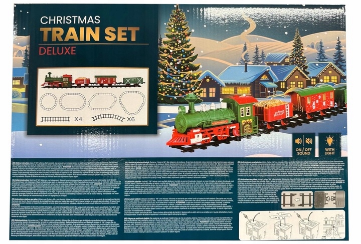 POCIĄG Kolejka Delux z oświetleniem dźwiękiem ŚWIĄTECZNA
