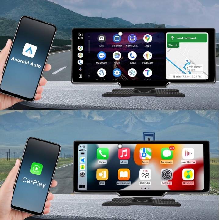 RADIO STACJA MULTIMEDIALNA MONITOR ANDROID AUTO APPLE CARPLAY ANDROID 13