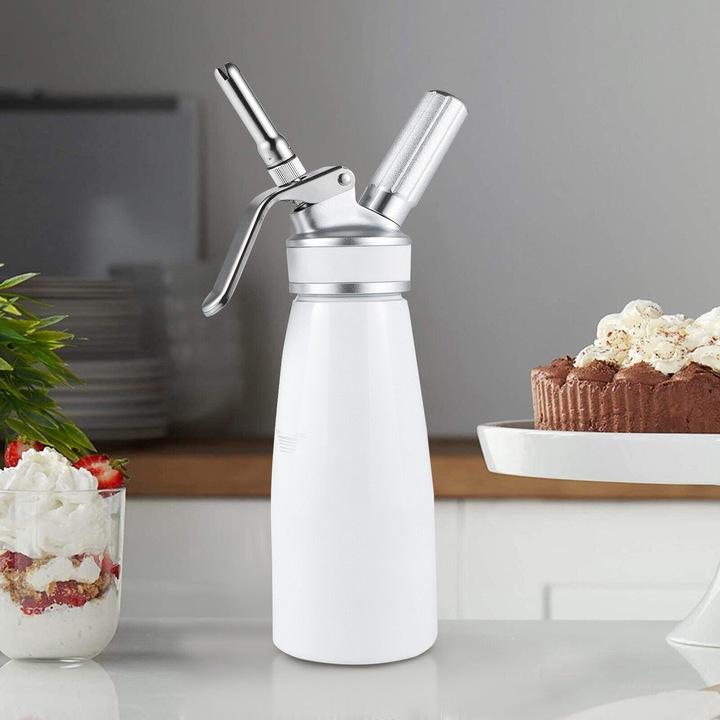 SYFON DO BITEJ ŚMIETANY 500 ML DOZOWNIK DO ŚMIETANY PISTOLET DO ŚMIETANY