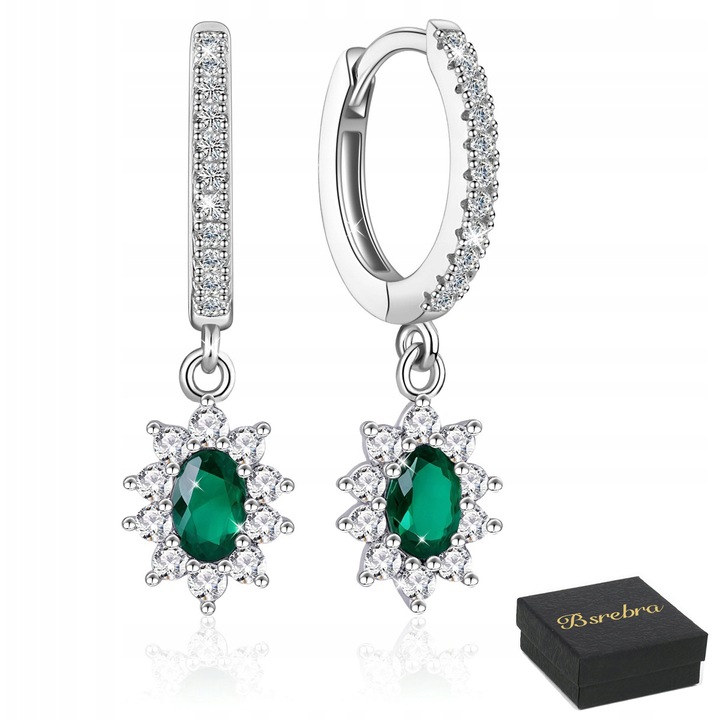 KOLCZYKI SREBRNE PRÓBA 925 WISZĄCE Retro SREBRO KOŁA Angielskie Zapiecie