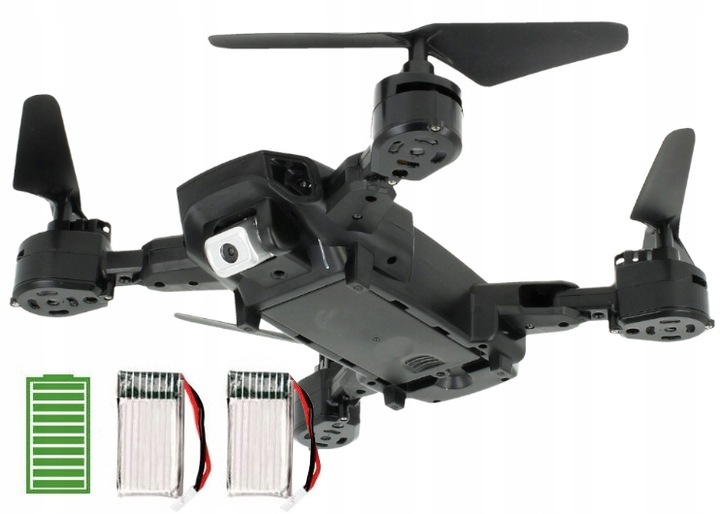 DRON KAMERA WIFI na Żywo ZAWIS POWRÓT ANDROID iOS 30MIN 2x Aku +GOGLE VR A