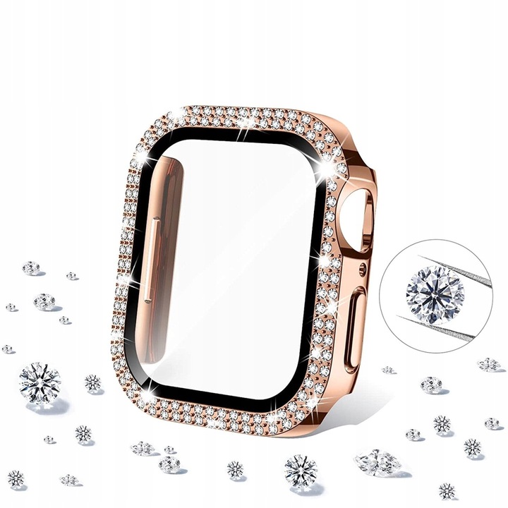 2w1 ETUI + SZKŁO DO APPLE WATCH 4/5/6/7/8/9/SE 40/41/44/45MM KOLORY