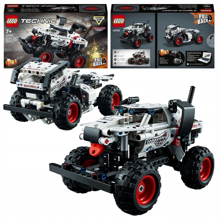 LEGO Technic Monster Dalmatian Silnik PullBack 2w1 42150