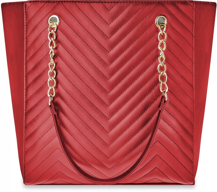 Torebka Damska Pikowana Duża A4 Frędzle Shopper Torba Z Łańcuchem Na Ramię