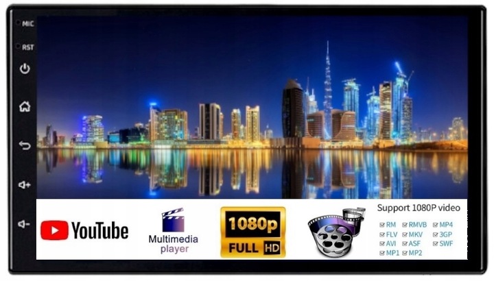 RADIO 2 DIN ANDROID AUTO CARPLAY RDS USB AUX SEAT LEON 2004-2012