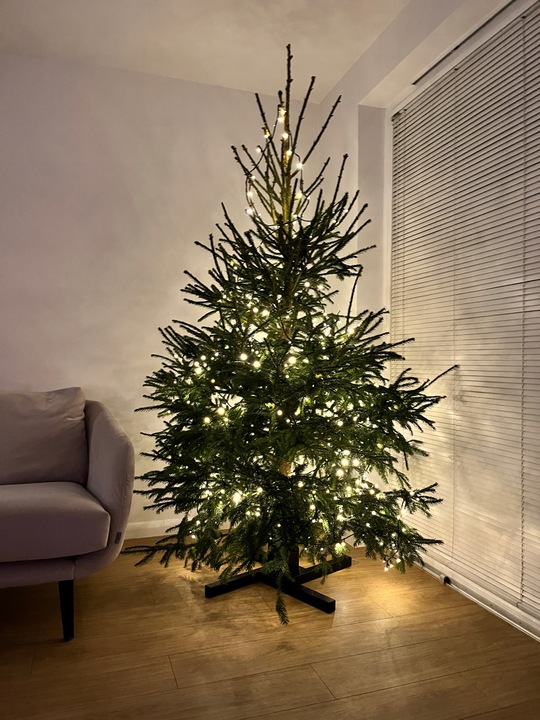 DUŻY STOJAK pod CHOINKĘ na Metalowy Choinkowy stal CZARNY nowoczesny 300cm