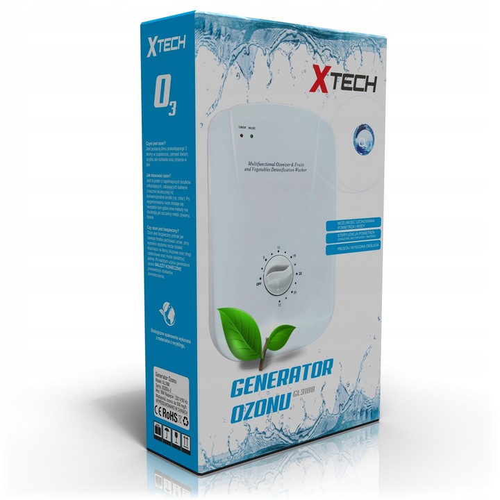 OZONATOR POWIETRZA GENERATOR OZONU JONIZATOR DOMOWY SAMOCHODOWY + TIMER