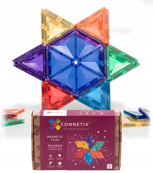 Connetix 30 el. klocki magnetyczne Geometry Pack geometryczne