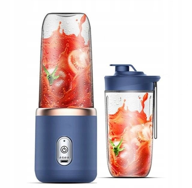 BLENDER KIELICHOWY PRZENOŚNY BEZPRZEWODOWY KEMPING 400ML 2 KUBKI