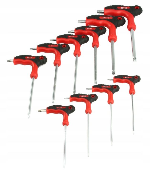 ZESTAW KLUCZY WKRĘTAKI TORX TYPU T T9-T50 10EL