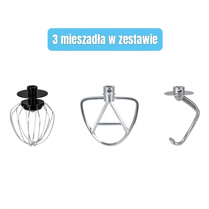 Robot kuchenny planetarny wielofunkcyjny 2 misy zestaw czarny MPM MRK-21