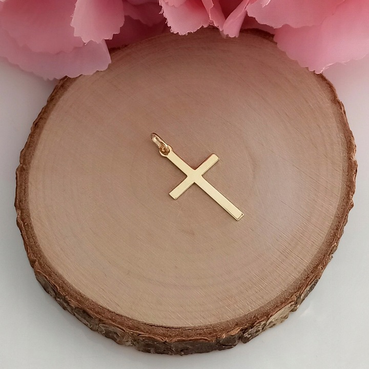 Krzyżyk złoty bez wizerunku gładki pr.585