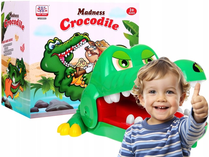 gra zręcznościowa dla dzieci GRA KROKODYL chory ząbek - aligator u dentysty