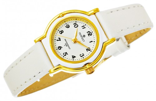 Delikatny ZEGAREK PERFECT dla dziewczynki kwiatuszki girls KOLOROWE PASKI